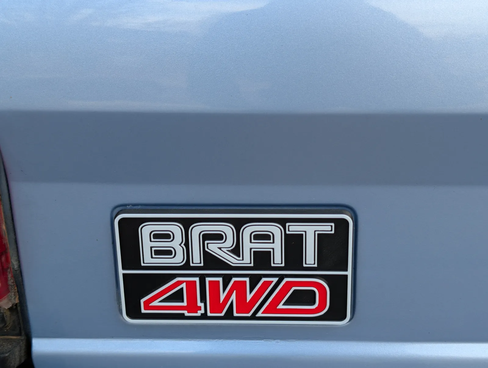 "BRAT 4WD" badge for gen2 subaru brat