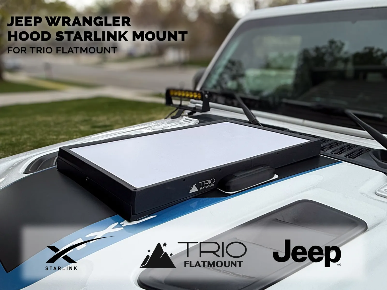 Jeep Wrangler Hood Starlink Mount
