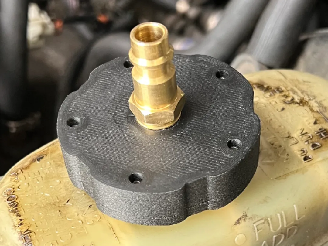 Adapter for brake fluid bleeding tool for Jeep XJ