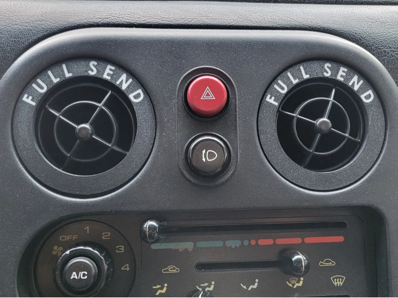 Miata trim rings for air vent
