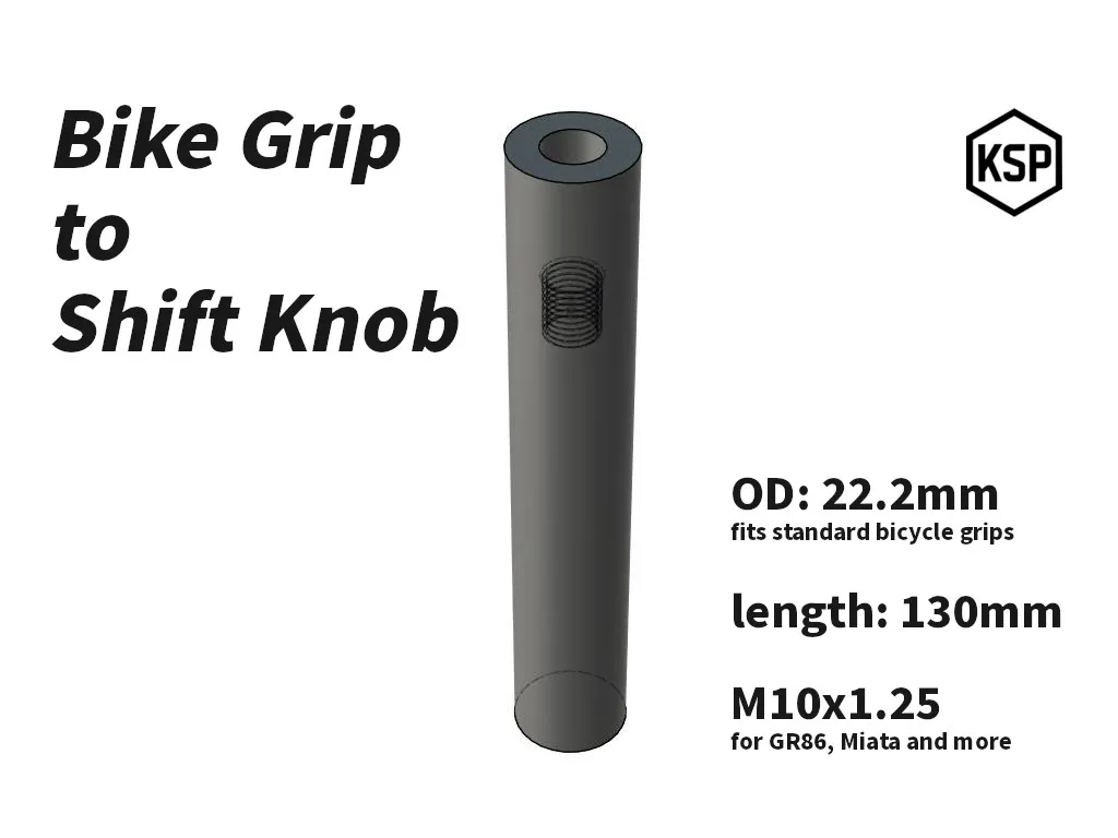 Bike Grip to Shift Knob M10x1.25  by KSP