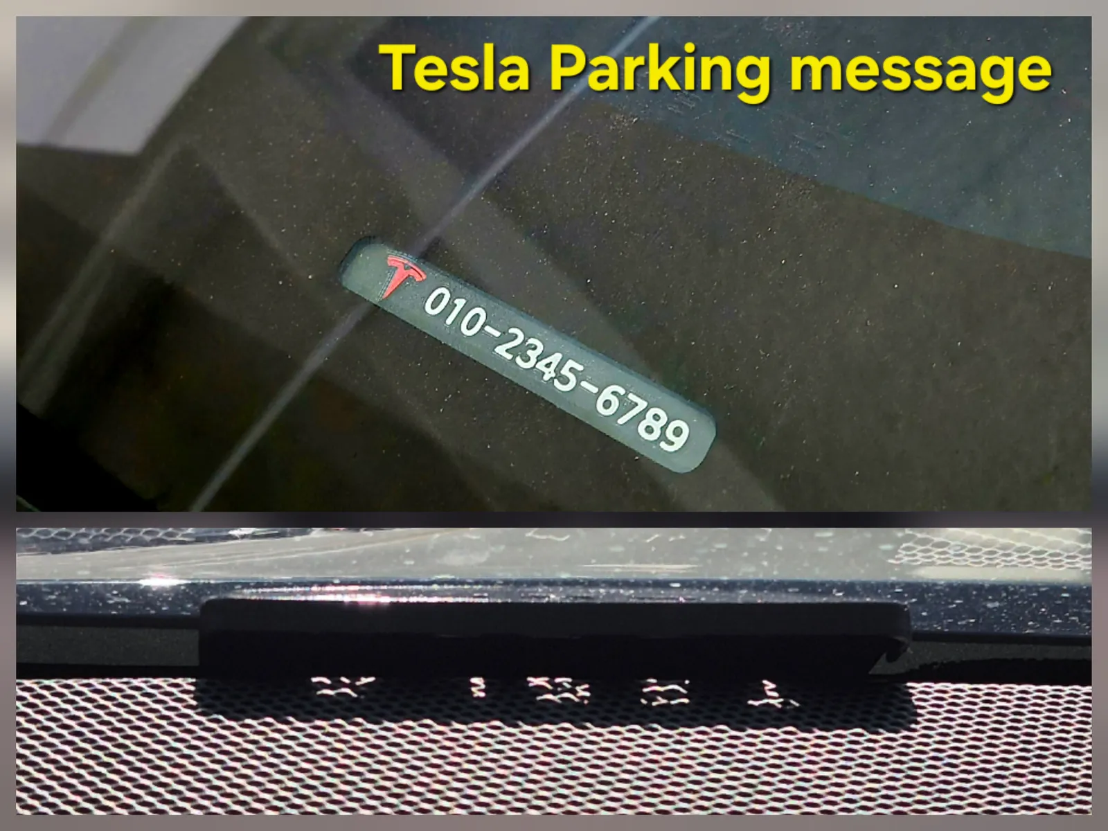 Tesla Model S 3 X Y - Parking Message Plate