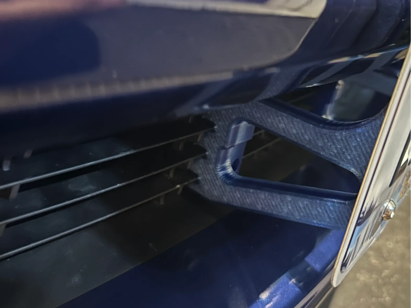 Simple Tesla Front Grill License Plate Mount