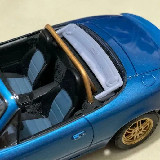 Folded soft top for Tamiya Mazda Miata 1/24 scale